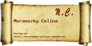 Moravszky Celina névjegykártya
